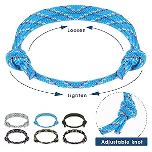 アクセサリー All Blues rope bracelet sizeS Amazon.com: Mabor Nautical Braided Rope Bracelet, 20 Pcs